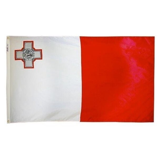 Malta Nylon Flag, Size: 2'x3'