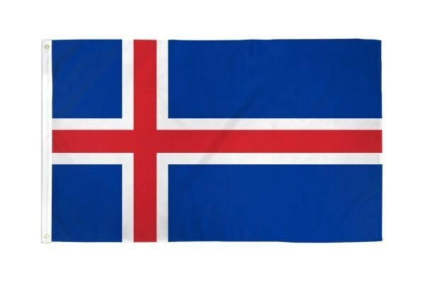 Iceland Nylon Flag, Size: 2'x3'