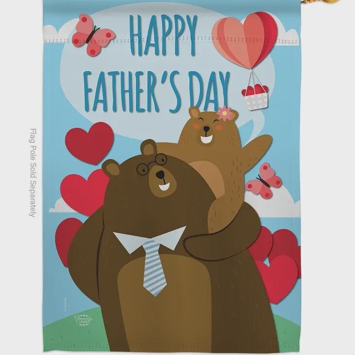Father Day Bears Family Garden Flag