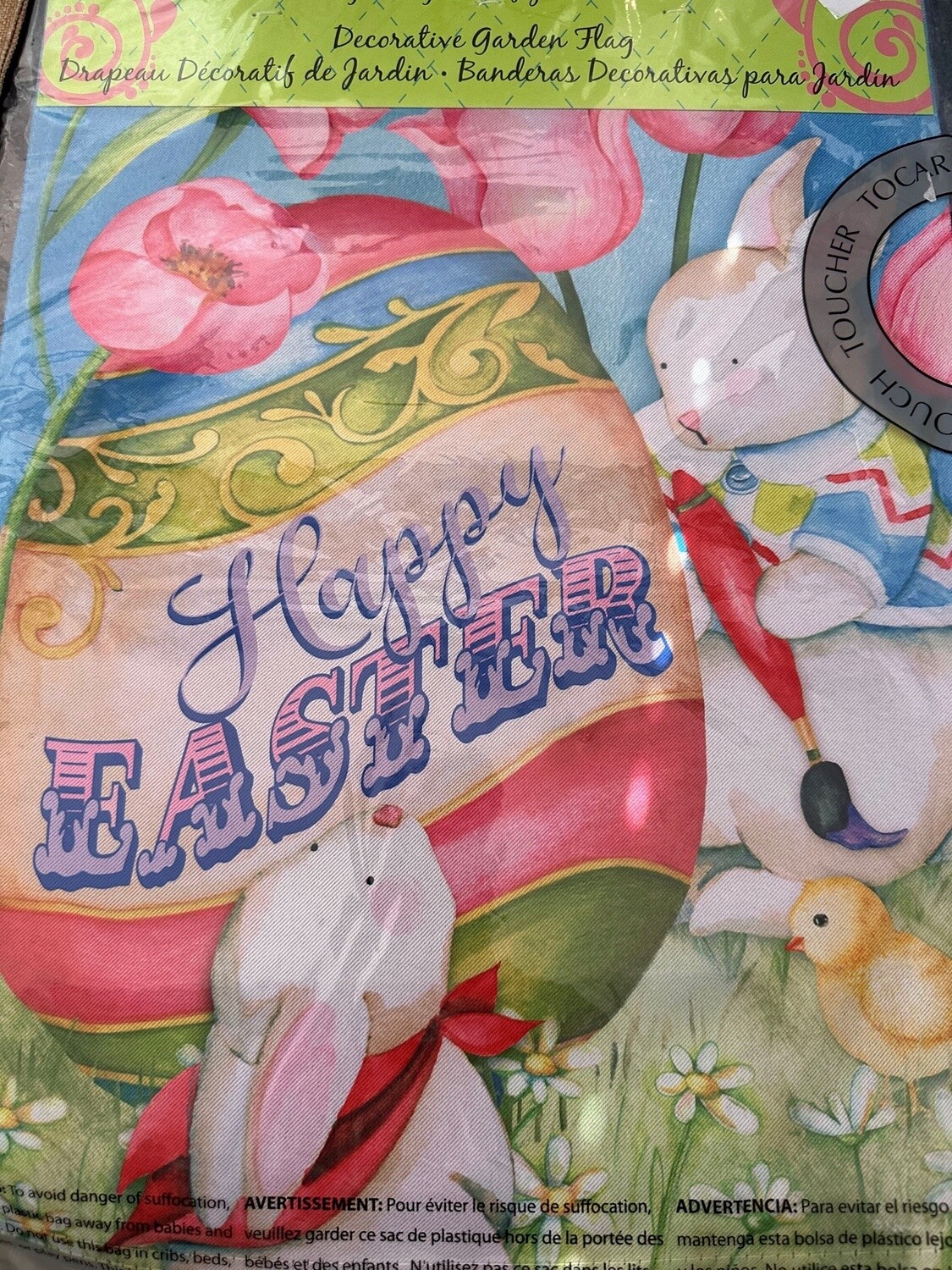 Happy Easter Egg Garden Flag