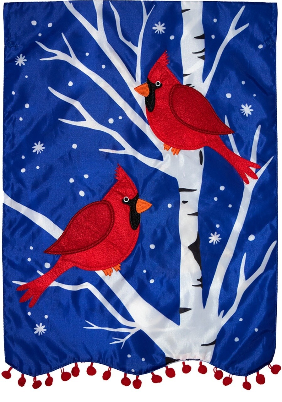 Winter Cardinal House Flag