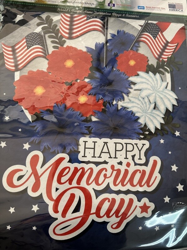 Happy Memorial Day Garden Flag