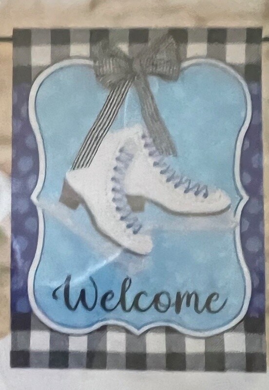 Winter Skates Garden Flag