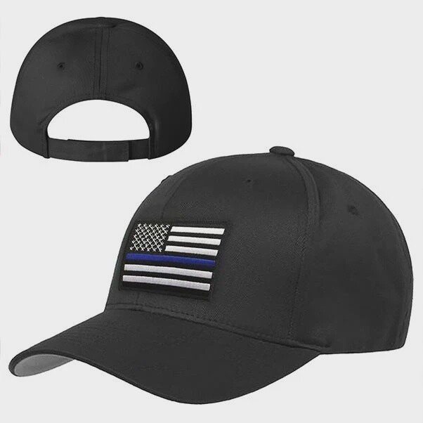 First Responder Hat, Pattern: Thin Blue Line Adjustable
