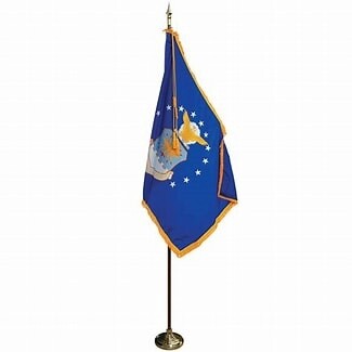 Air Force Flag Interior, Size: 3'x5', Fringe: Fringe, Pole Hem: Pole Hem