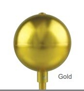 Anodized Gold Ball Ornament, Size: 3"