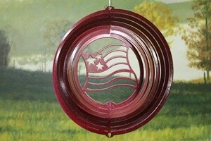 8" Flag Metal Wind Spinner