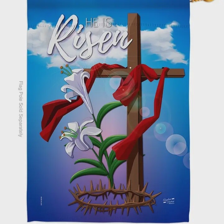 Easter Cross Garden Flag