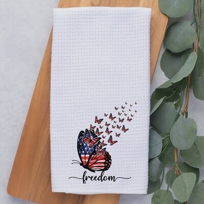 Patriotic  Butterfly Hand Towel