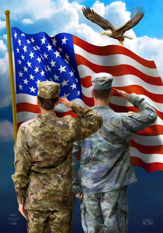 America's Heros House Flag