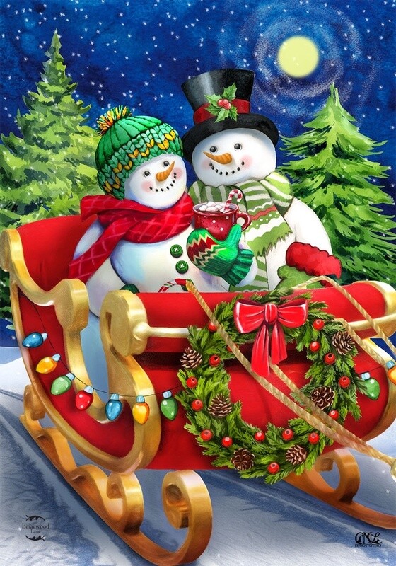 Dashing through the Snow Garden Flag