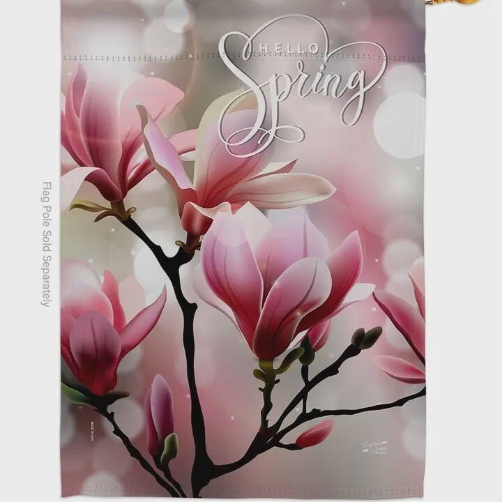 Spring Blooming Garden House Flag