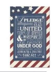 Pledge Allegiance Wood Sign