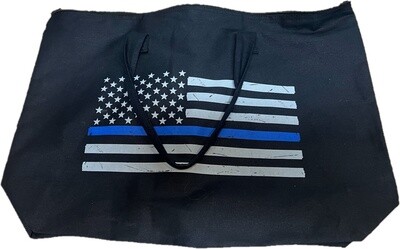 Tote Bag - Distressed Thin Blue Line American Flag