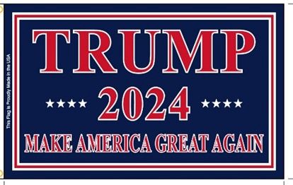 Trump 2024 Nylon Flag, Size: 3'x5'