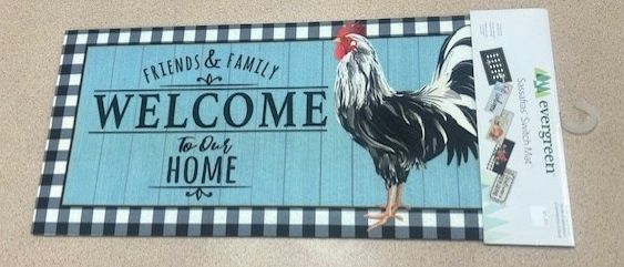 Black and White Rooster Sassafrass Switch Mat