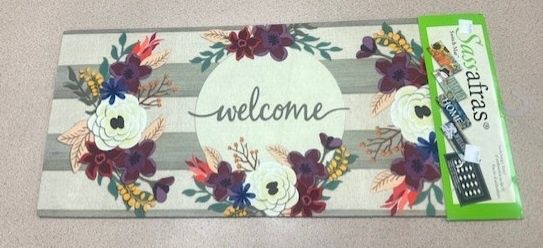 Fall Stripes Welcome Sassafras Switch Mat