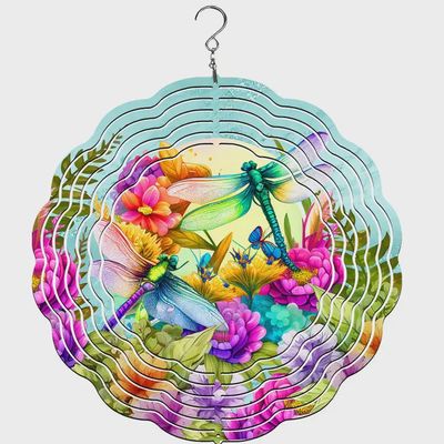 Dragonflies Watercolor Wind Spinner
