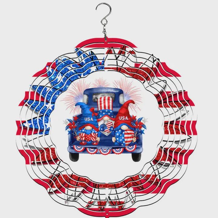 Gnome 4th of July Wind Spinner
