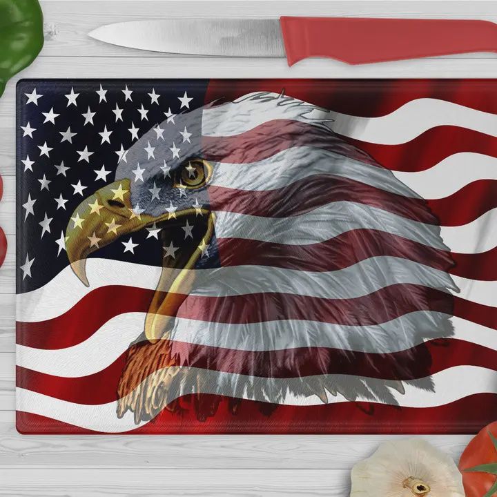 US Flag Cutting Board