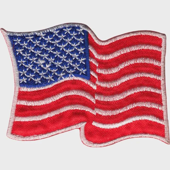 US Flag Waving Patch