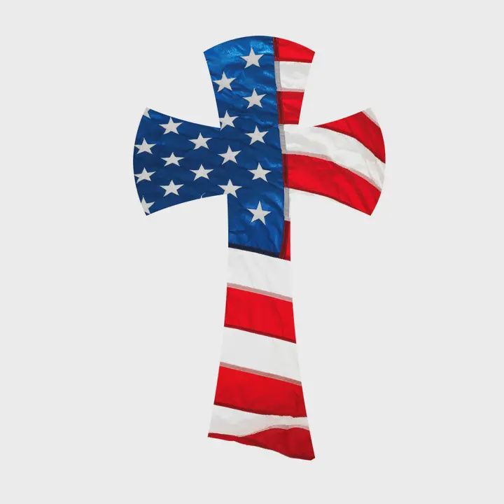Flag Cross Wall Art