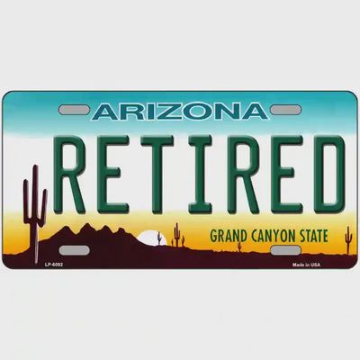 Retired AZ License Plate