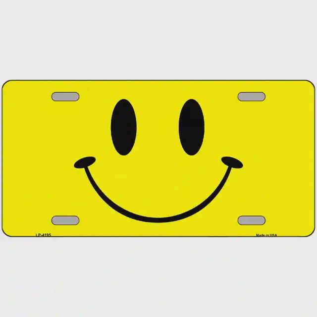 Smiley License Plate