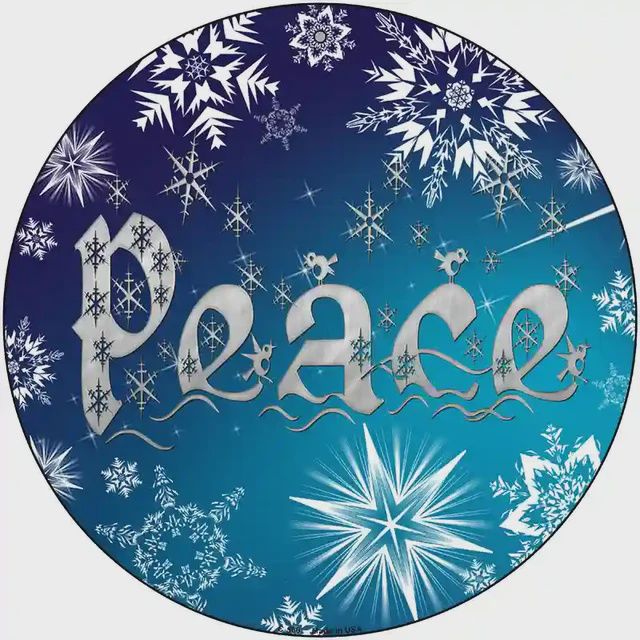 Peace Winter Round Sign