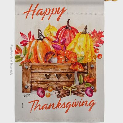 Thanksgiving Pumpkin Garden Flag