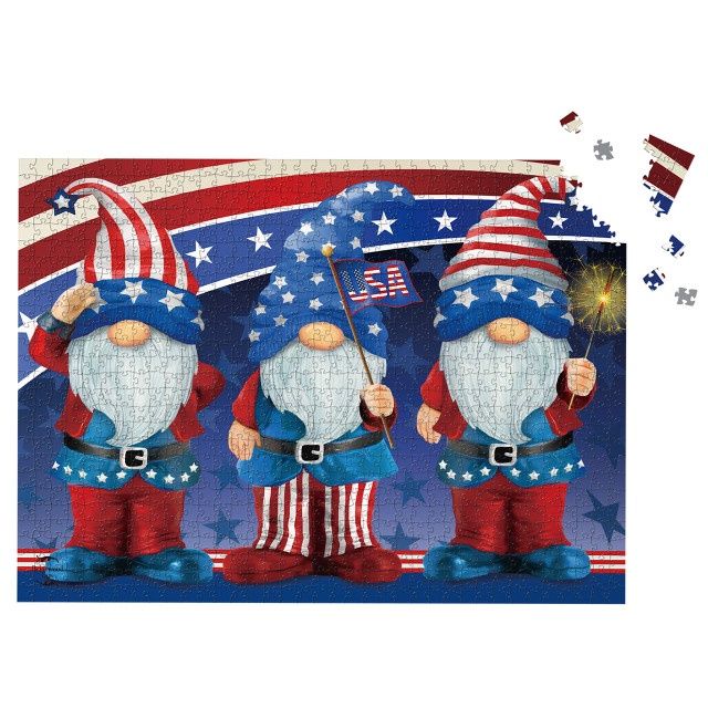 Patriotic Gnomes 1000 Piece Jigsaw Puzzle