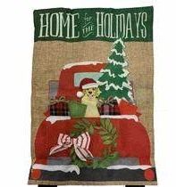 Home for the Holidays Dog Garden Flag