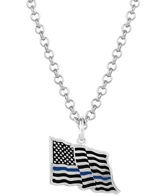 Thin Blue Line Necklace