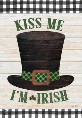 Kiss Me I&#39;m Irish Hat House Flag