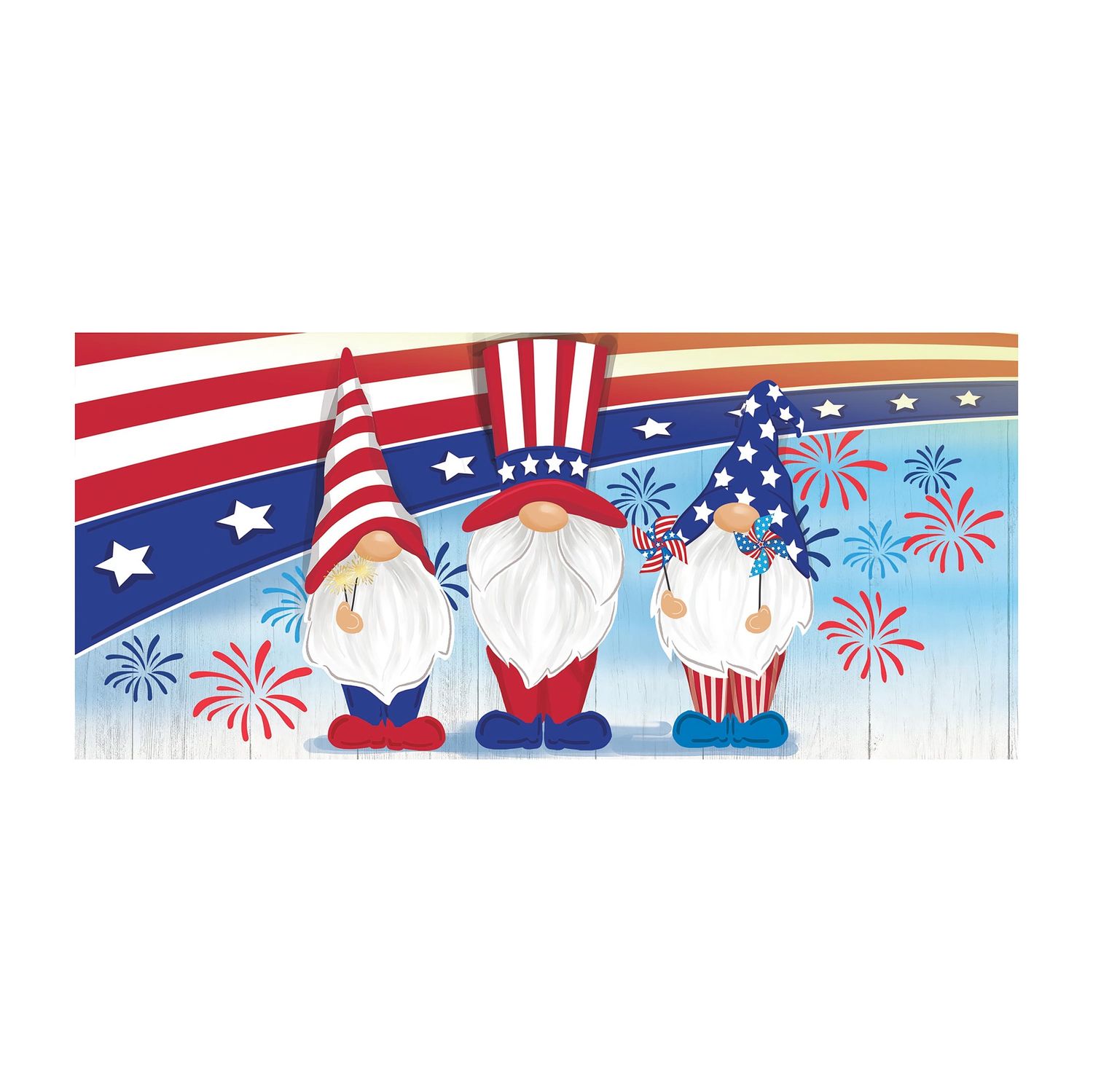 Patriotic Gnome Trio Sassafras Mat