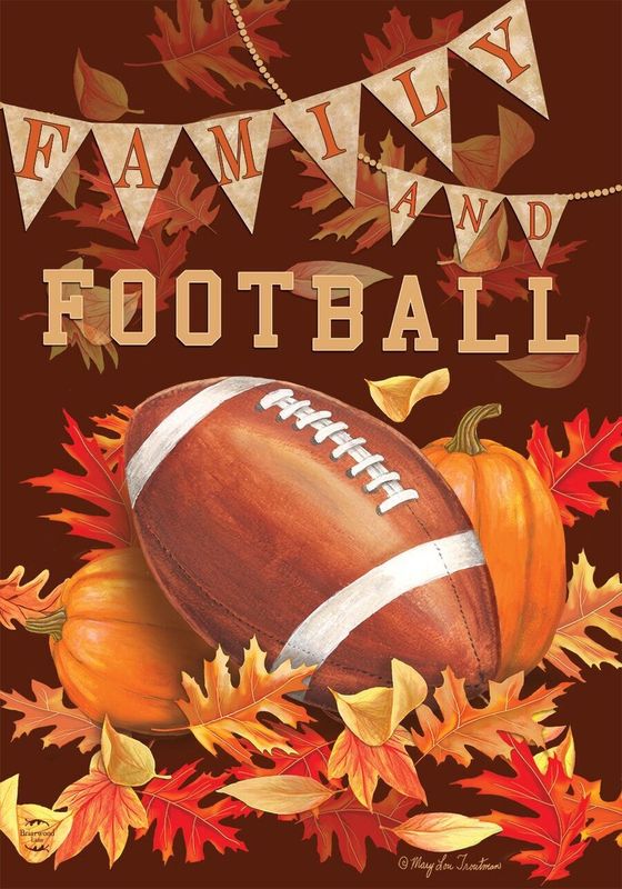 Family & Football Fall Garden Flag