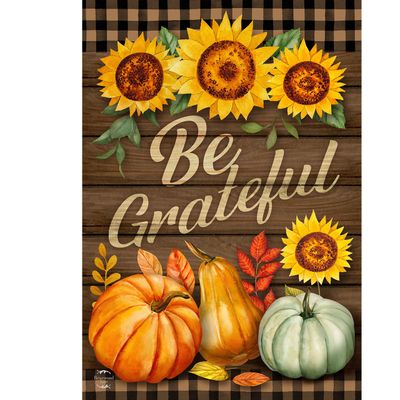 Be Grateful Fall Double-Sided Garden Flag