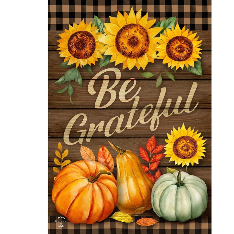 Be Grateful Fall Double-Sided Garden Flag