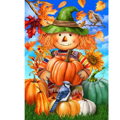 Smiling Scarecrow Garden Flag