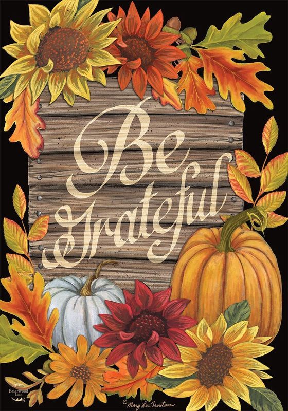 Be Grateful Fall Garden Flag