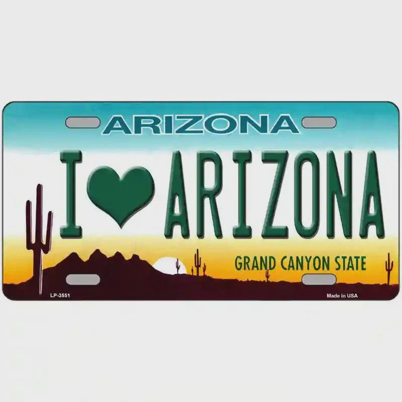 I Love Arizona License Plate