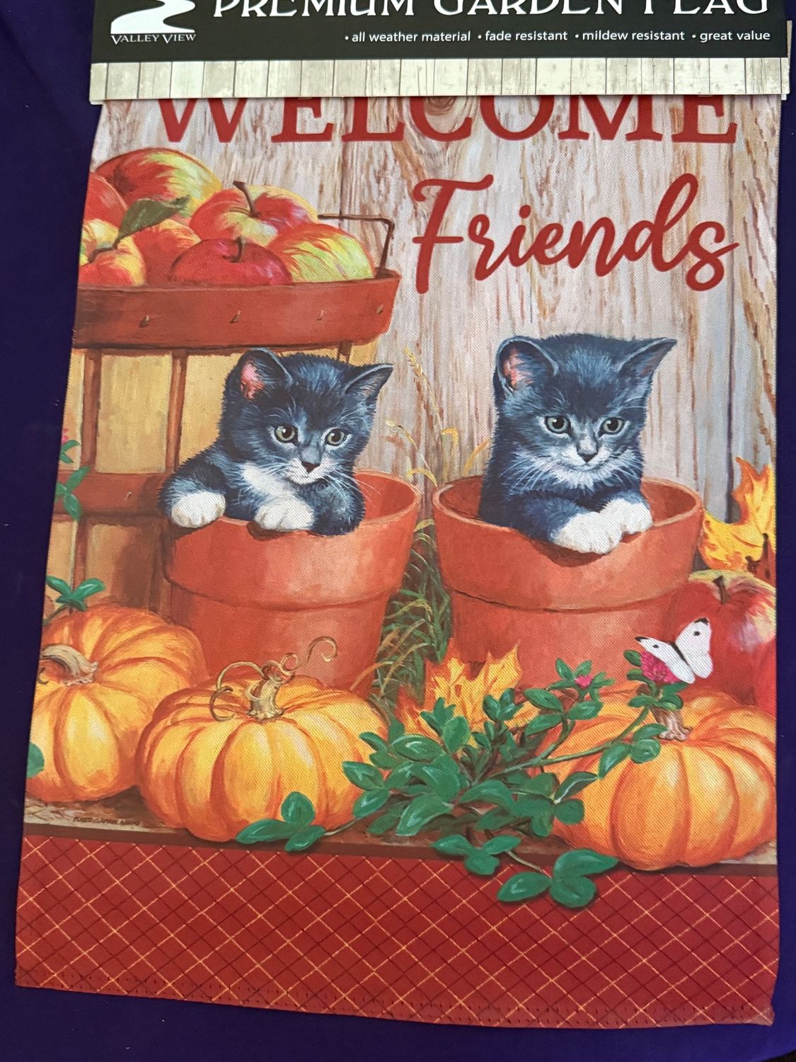 Welcome Friends Kittens Garden Flag