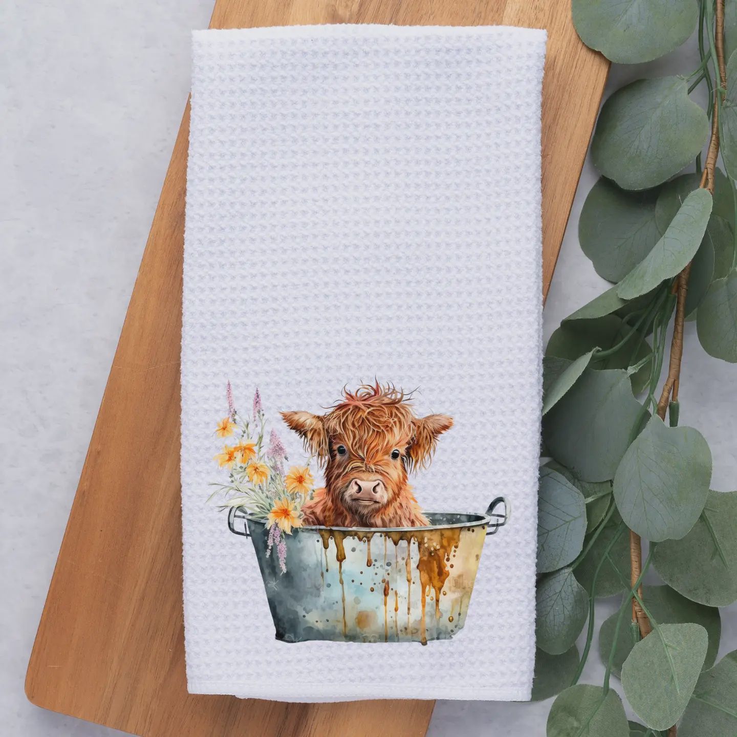 Baby Highland Cow Hand Towel
