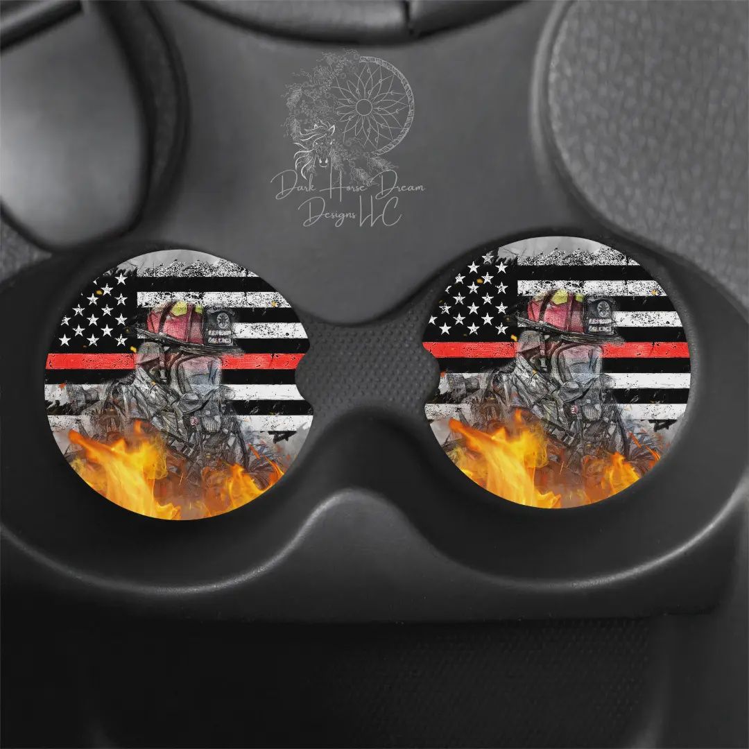 Thin Red Line Car Coaster