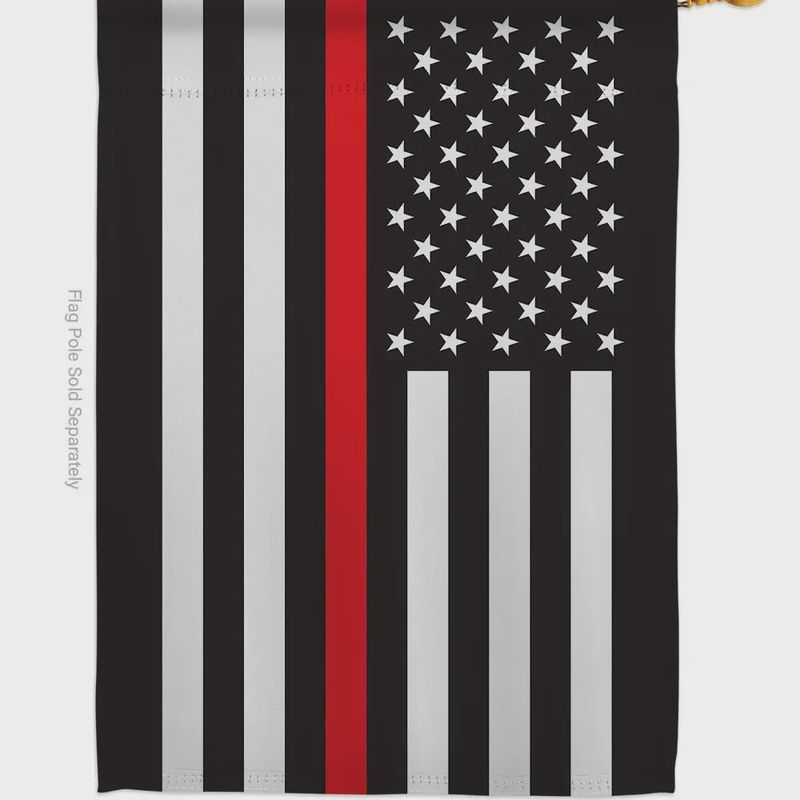 Thin Red Line Garden Flag