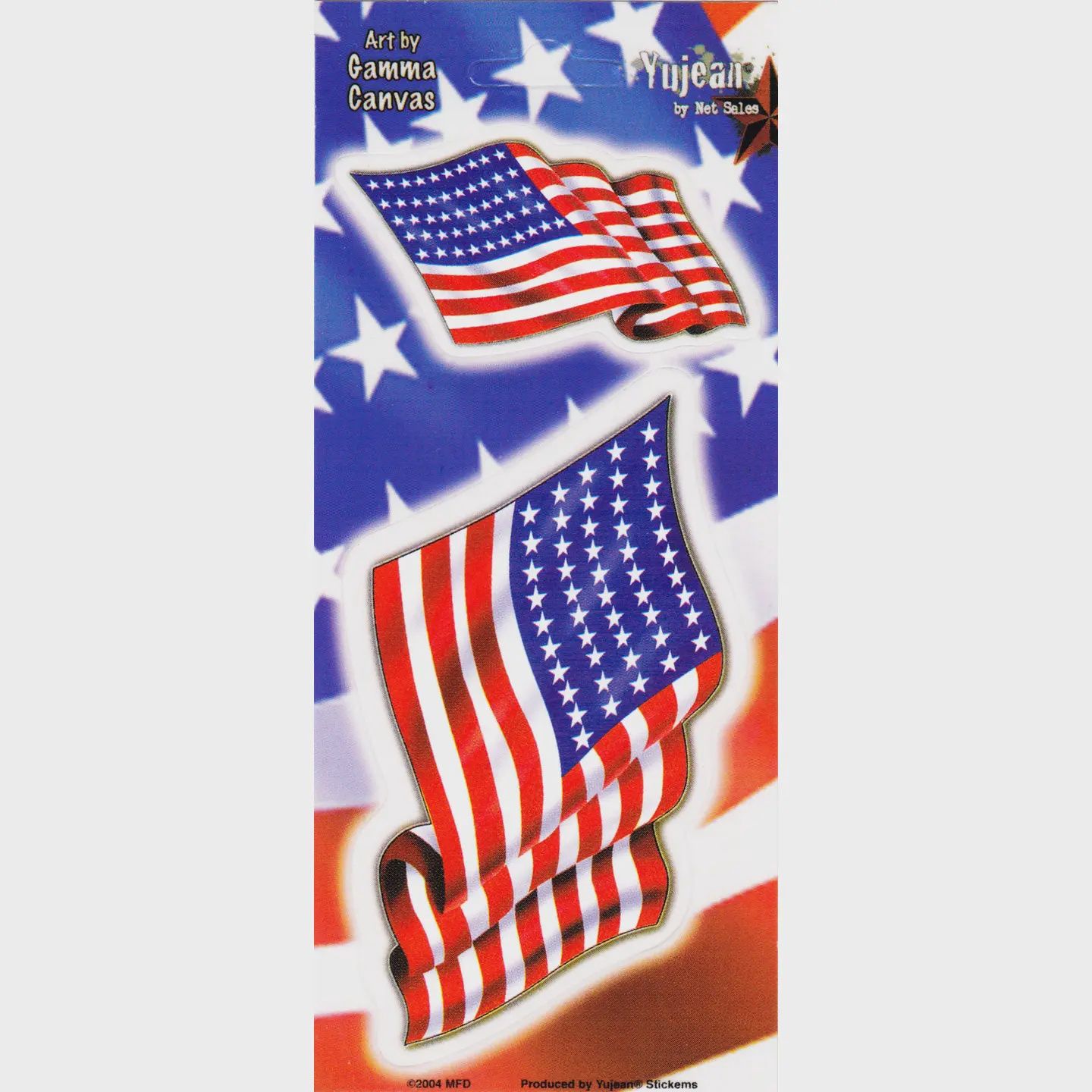 USA Flag Waving Set of Two