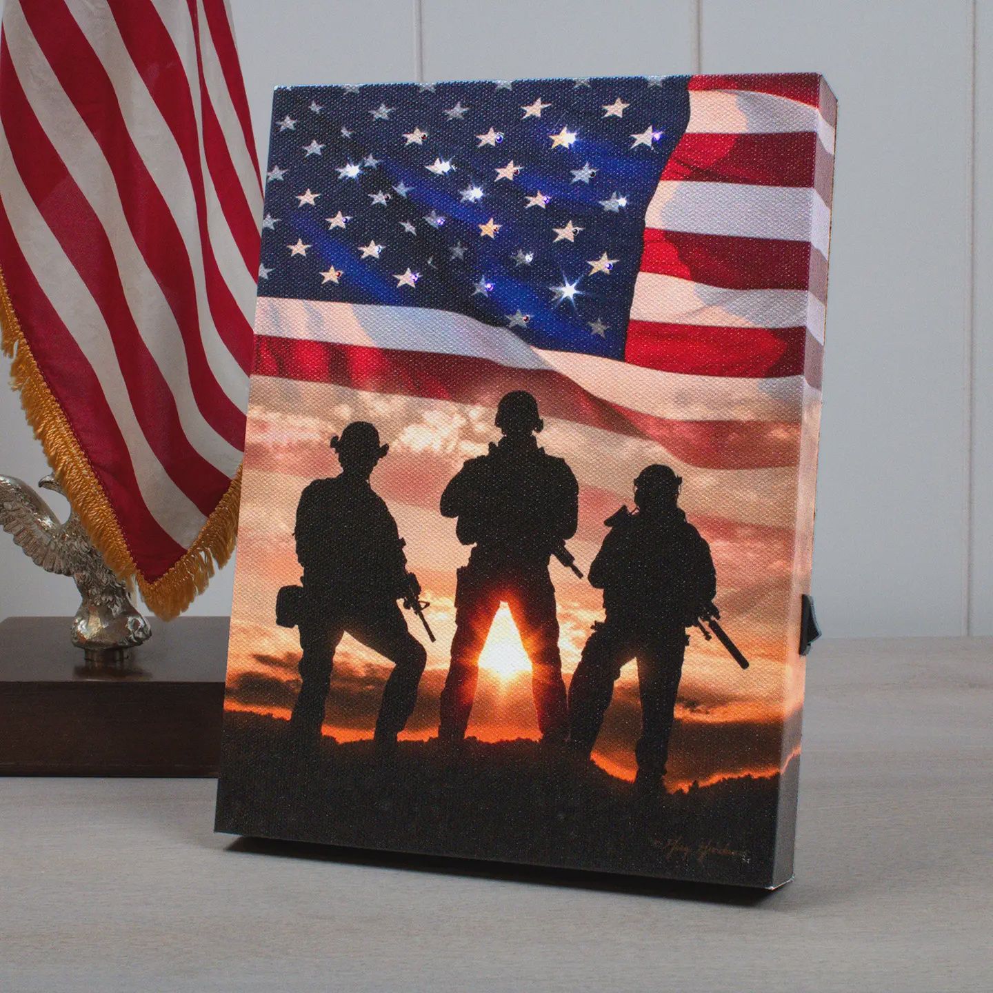 Let Freedom Ring  Lighted Tabletop Canvas