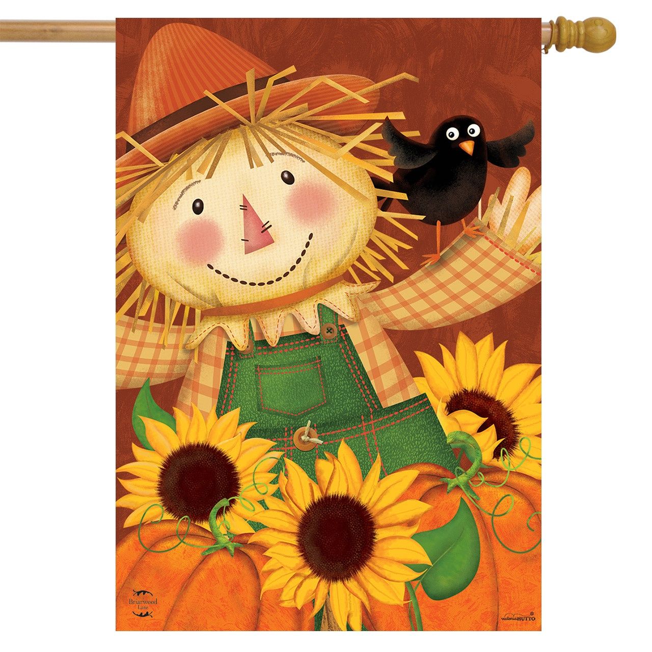 Happy Scarecrow House Flag