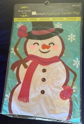 Waving Snowman Garden Flag