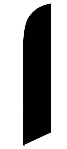 Feather Flag Preprinted Solid Color, Colour: Black, Size: 12'
